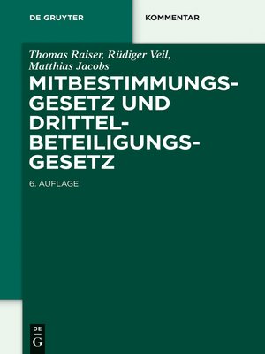 cover image of Mitbestimmungsgesetz und Drittelbeteiligungsgesetz